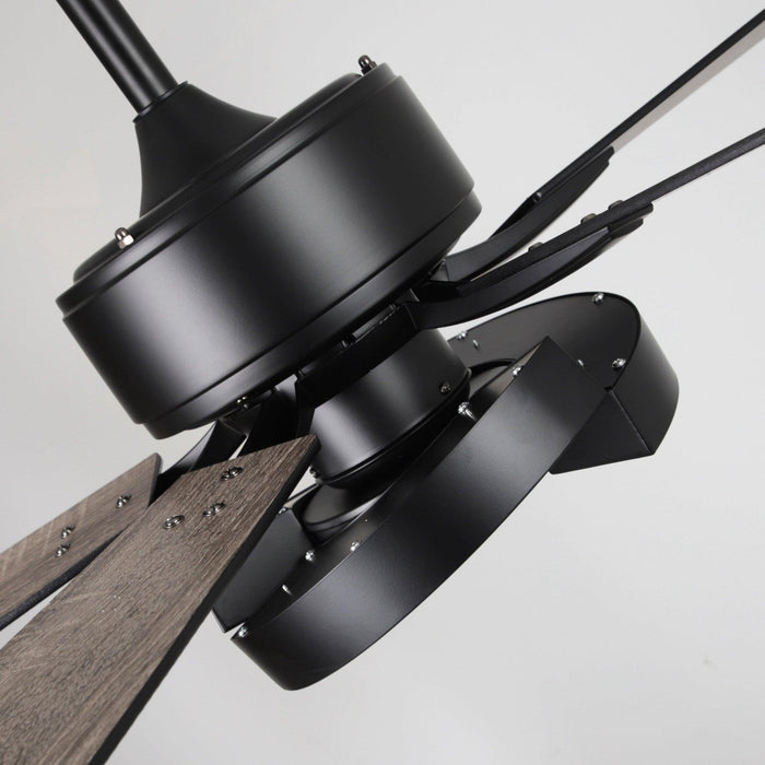 52" 5 Blades Black Ceiling Fan with Lighting - Sweatfully