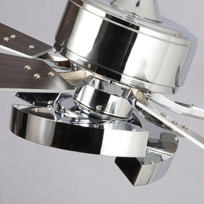 52" Vendome Industrial DC Motor Downrod Mount Reversible Ceiling Fan with Lighting and Remote Control - Sweatfully