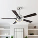 52" Vendome Industrial DC Motor Downrod Mount Reversible Ceiling Fan with Lighting and Remote Control - Sweatfully