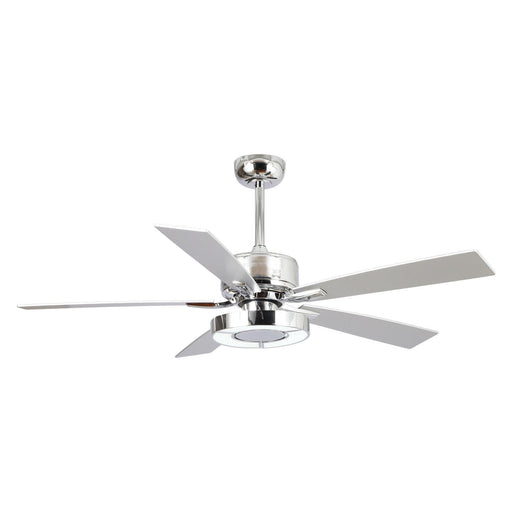 52" Vendome Industrial DC Motor Downrod Mount Reversible Ceiling Fan with Lighting and Remote Control - Sweatfully
