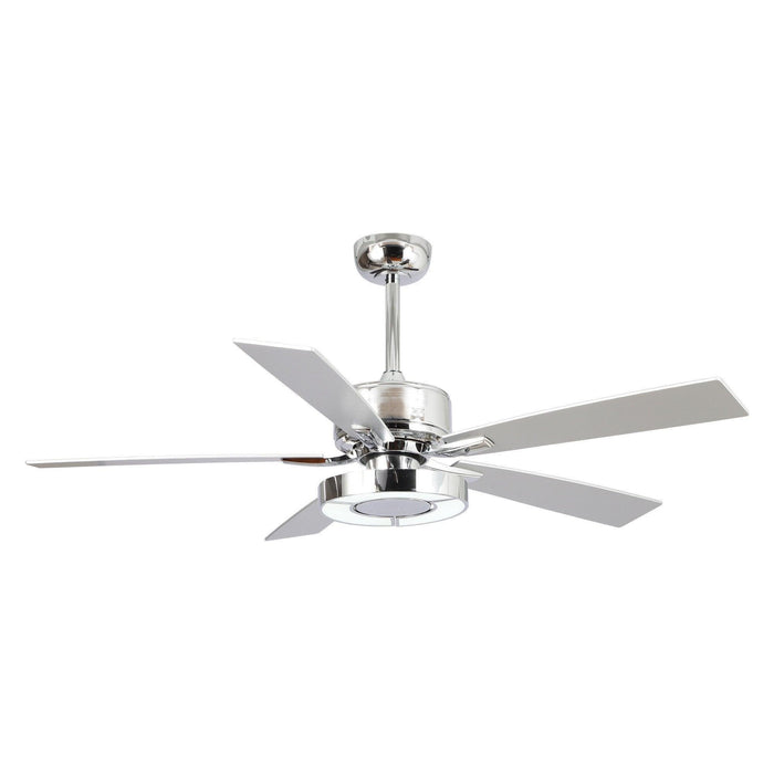52" Vendome Industrial DC Motor Downrod Mount Reversible Ceiling Fan with Lighting and Remote Control - Sweatfully