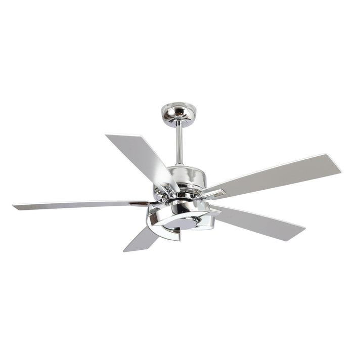 52" Vendome Industrial DC Motor Downrod Mount Reversible Ceiling Fan with Lighting and Remote Control - Sweatfully
