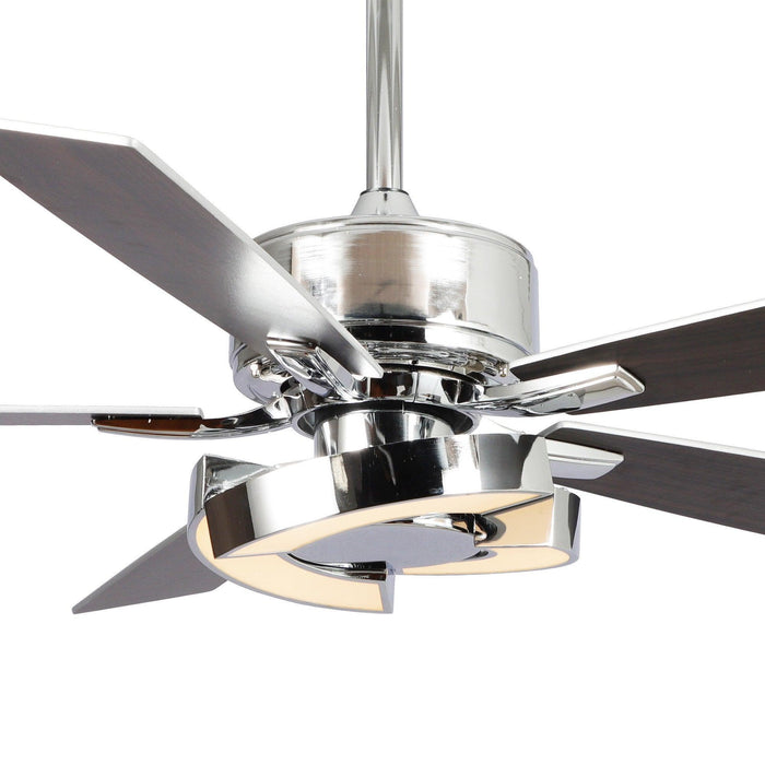 52" Vendome Industrial DC Motor Downrod Mount Reversible Ceiling Fan with Lighting and Remote Control - Sweatfully