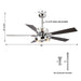 52" Vendome Industrial DC Motor Downrod Mount Reversible Ceiling Fan with Lighting and Remote Control - Sweatfully
