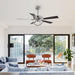 52" Zelda Modern DC Motor Downrod Mount Reversible Ceiling Fan with Lighting and Remote Control - Sweatfully