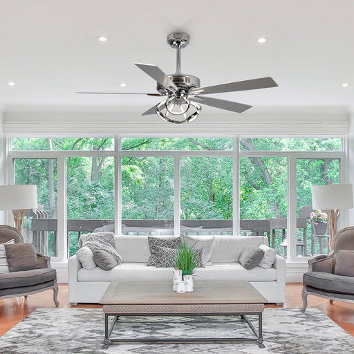 52" Zelda Modern DC Motor Downrod Mount Reversible Ceiling Fan with Lighting and Remote Control - Sweatfully