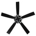 52" 6 Speed DC Black Ceiling Fan with Lighting - Sweatfully