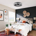 20" Preen Industrial Flush Mount Reversible Ceiling Fan - Sweatfully