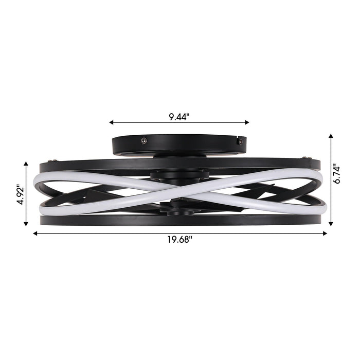 20" Preen Industrial Flush Mount Reversible Ceiling Fan - Sweatfully