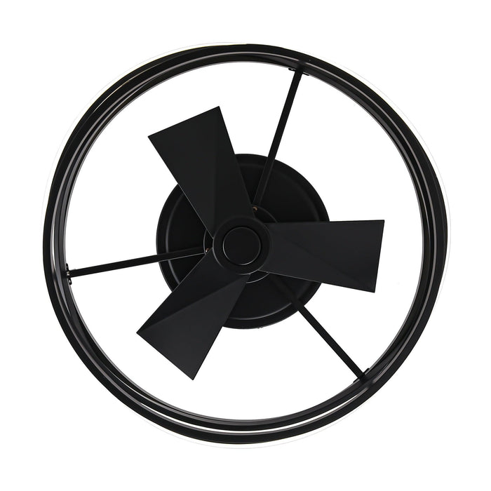 20" Preen Industrial Flush Mount Reversible Ceiling Fan - Sweatfully