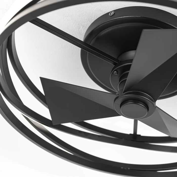 20" Preen Industrial Flush Mount Reversible Ceiling Fan - Sweatfully