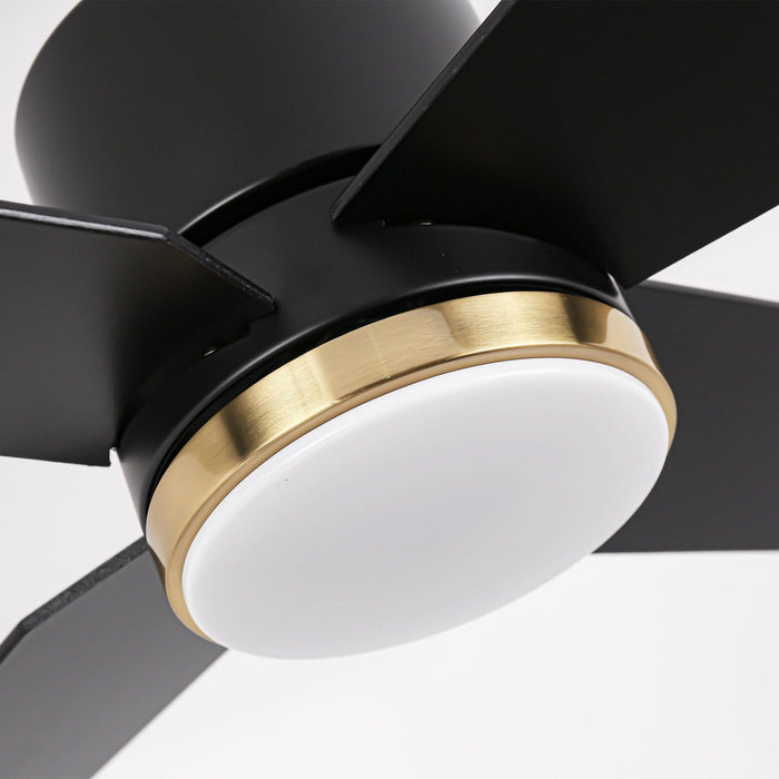 52" Ashby Industrial Satin Nickel DC Motor Ceiling Fan with LED Lighting and Remote Control - Sweatfully