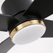 52" Ashby Industrial Satin Nickel DC Motor Ceiling Fan with LED Lighting and Remote Control - Sweatfully