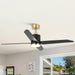 52" Ashby Industrial Satin Nickel DC Motor Ceiling Fan with LED Lighting and Remote Control - Sweatfully