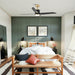 52" Ashby Industrial Satin Nickel DC Motor Ceiling Fan with LED Lighting and Remote Control - Sweatfully