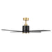 52" Ashby Industrial Satin Nickel DC Motor Ceiling Fan with LED Lighting and Remote Control - Sweatfully