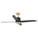 52" Ashby Industrial Satin Nickel DC Motor Ceiling Fan with LED Lighting and Remote Control - Sweatfully