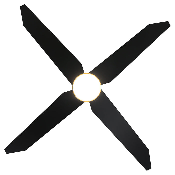 52" Ashby Industrial Satin Nickel DC Motor Ceiling Fan with LED Lighting and Remote Control - Sweatfully