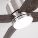 52" Ashby Industrial Satin Nickel DC Motor Ceiling Fan with LED Lighting and Remote Control - Sweatfully