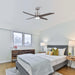 52" Ashby Industrial Satin Nickel DC Motor Ceiling Fan with LED Lighting and Remote Control - Sweatfully