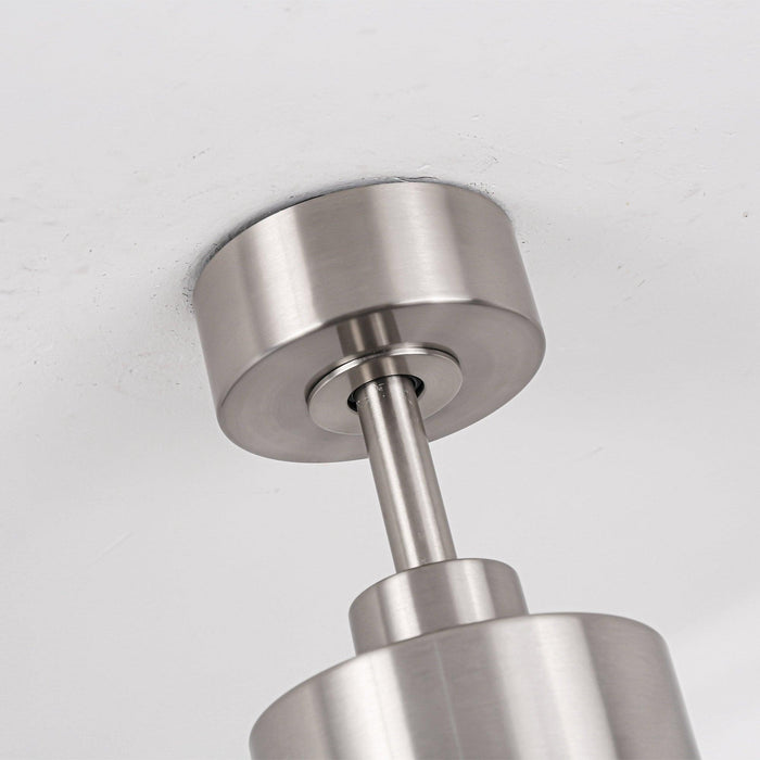 52" Ashby Industrial Satin Nickel DC Motor Ceiling Fan with LED Lighting and Remote Control - Sweatfully