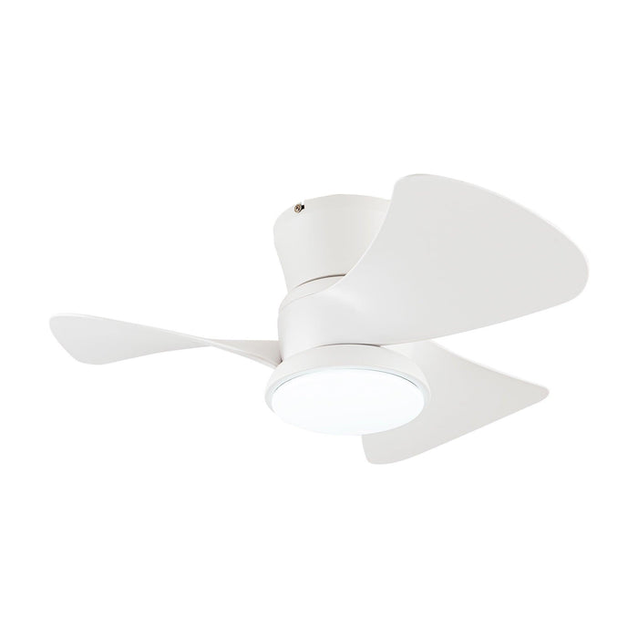 31" Mazon Modern DC Motor Flush Mount Reversible Ceiling Fan with LED Lighting and Remote Control - Sweatfully
