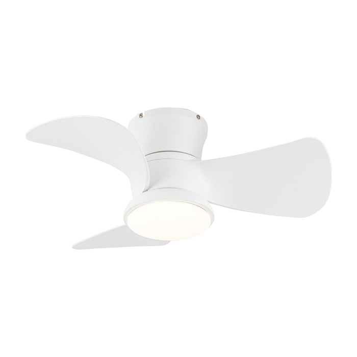 31" Mazon Modern DC Motor Flush Mount Reversible Ceiling Fan with LED Lighting and Remote Control - Sweatfully