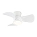 31" Mazon Modern DC Motor Flush Mount Reversible Ceiling Fan with LED Lighting and Remote Control - Sweatfully