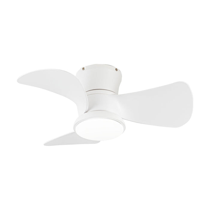 31" Mazon Modern DC Motor Flush Mount Reversible Ceiling Fan with LED Lighting and Remote Control - Sweatfully