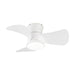 31" Mazon Modern DC Motor Flush Mount Reversible Ceiling Fan with LED Lighting and Remote Control - Sweatfully