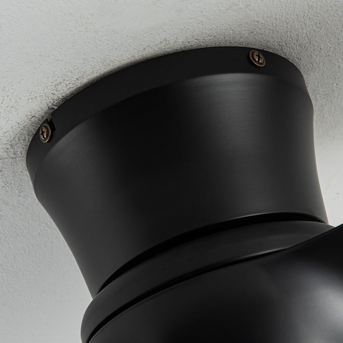 31" Mazon Modern DC Motor Flush Mount Reversible Ceiling Fan with LED Lighting and Remote Control - Sweatfully