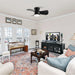 31" Mazon Modern DC Motor Flush Mount Reversible Ceiling Fan with LED Lighting and Remote Control - Sweatfully