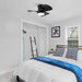 31" Mazon Modern DC Motor Flush Mount Reversible Ceiling Fan with LED Lighting and Remote Control - Sweatfully