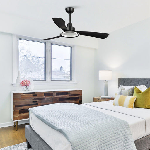 52" Bohemian Industrial DC Motor Downrod Mount Reversible Ceiling Fan with Lighting and Remote Control - Sweatfully