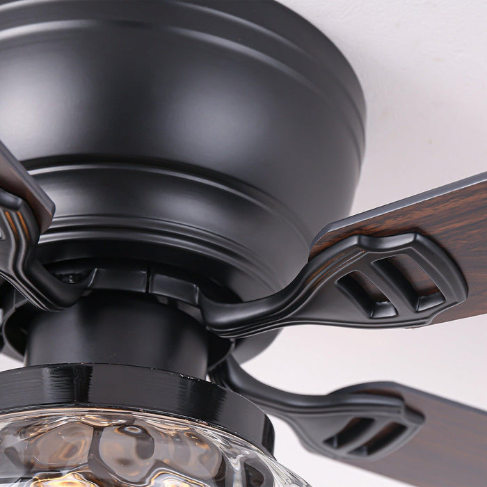 52" 5 Blades DC Motor Modern Flush Mount Ceiling Fan - Sweatfully