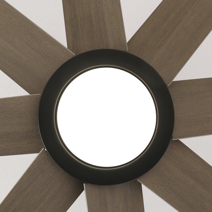 60" DC Motor 8 Blades Modern Downrod Mount Ceiling Fan with LED Light and Remote Control - Sweatfully