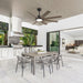 60" DC Motor 8 Blades Modern Downrod Mount Ceiling Fan with LED Light and Remote Control - Sweatfully