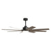 60" DC Motor 8 Blades Modern Downrod Mount Ceiling Fan with LED Light and Remote Control - Sweatfully