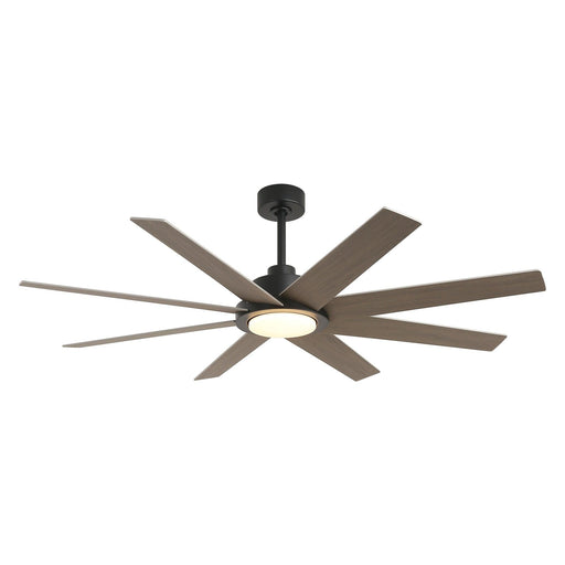 60" DC Motor 8 Blades Modern Downrod Mount Ceiling Fan with LED Light and Remote Control - Sweatfully