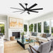 72 Inch Daugava Modern Downrod Mount Smart Fan with LED Light - Sweatfully