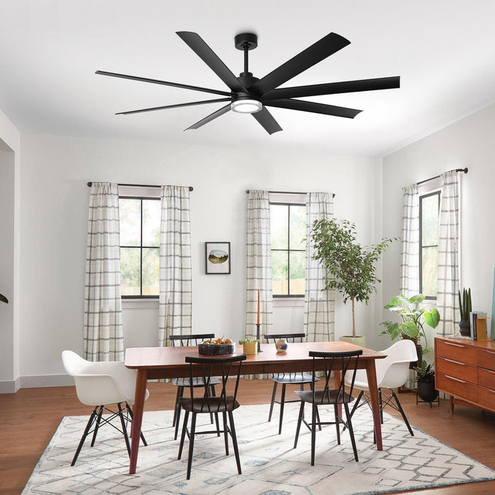 72 Inch Daugava Modern Downrod Mount Smart Fan with LED Light - Sweatfully