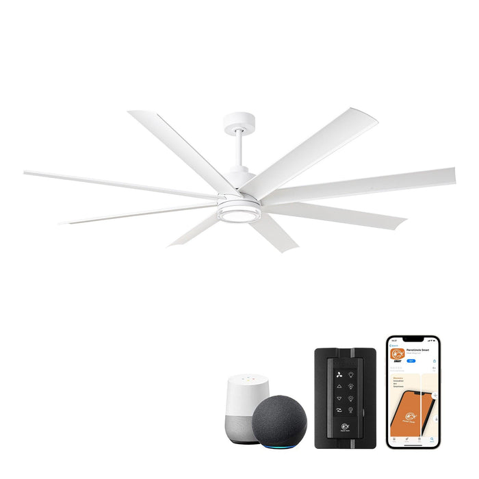 72 Inch Daugava Modern Downrod Mount Smart Fan with LED Light - Sweatfully