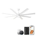 72 Inch Daugava Modern Downrod Mount Smart Fan with LED Light - Sweatfully