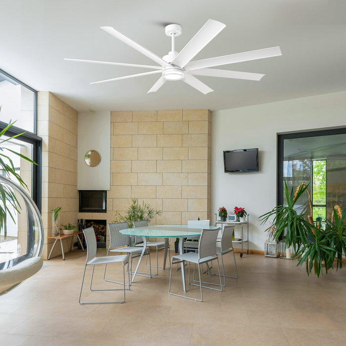 72 Inch Daugava Modern Downrod Mount Smart Fan with LED Light - Sweatfully