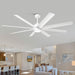 72 Inch Daugava Modern Downrod Mount Smart Fan with LED Light - Sweatfully