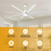 72 Inch Daugava Modern Downrod Mount Smart Fan with LED Light - Sweatfully