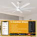 72 Inch Daugava Modern Downrod Mount Smart Fan with LED Light - Sweatfully
