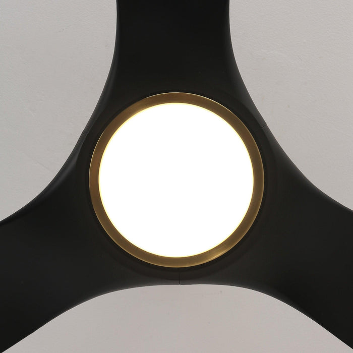 52" DC Motor 3 Blades Modern Downrod Mount Smart Fan with LED Light - Sweatfully