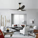 52" DC Motor 3 Blades Modern Downrod Mount Smart Fan with LED Light - Sweatfully