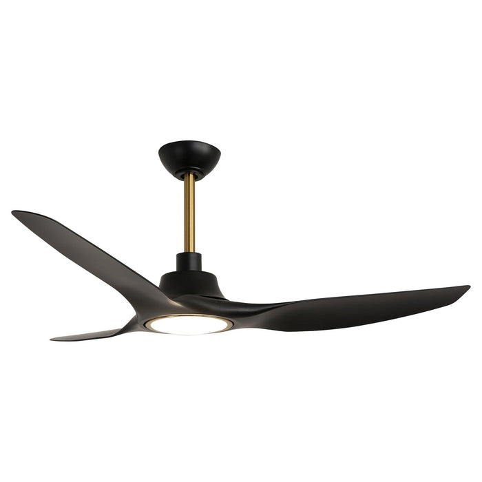 52" DC Motor 3 Blades Modern Downrod Mount Smart Fan with LED Light - Sweatfully